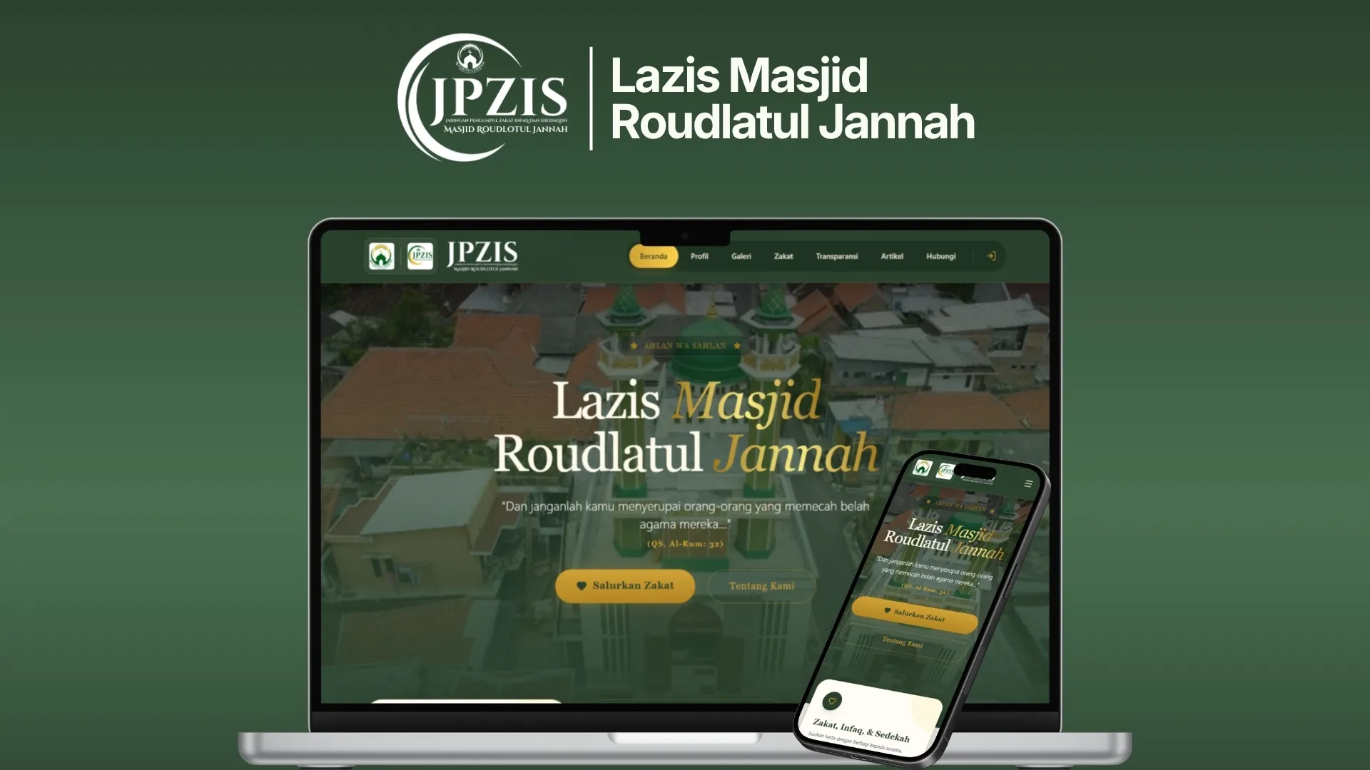 Website JPZIS Sistem Informasi Zakat, Infaq, dan Shadaqah